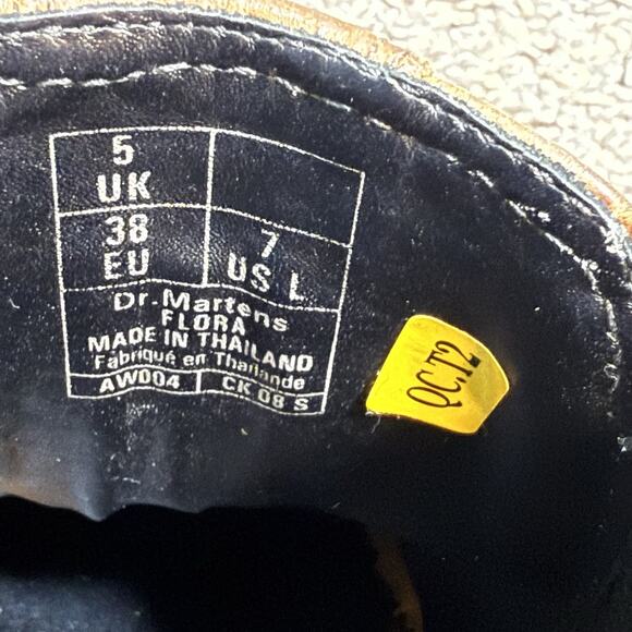 Dr Martens Women's Flora Croc Chelsea Boots Brown Leather Size 7 US - Picture 7 of 11